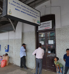 Reservations office at Colombo Fort station