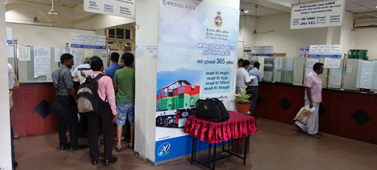 Reservations office at Colombo Fort