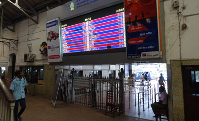 Colombo Fort departures board