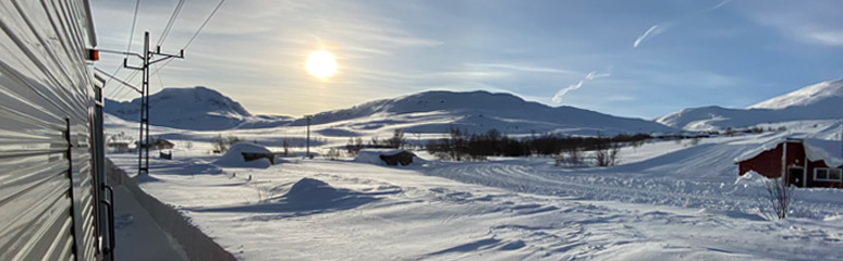 Scenery from the Stockholm to Narvik train