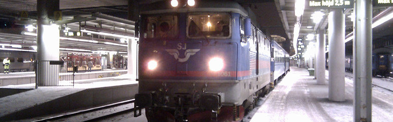 Sleeper train to Malmo at Stockholm Central