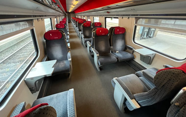 Seats on a Swiss ICN tilting train