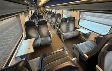 Seats on a Swiss ICN tilting train