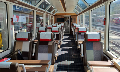 Glacier Express first class seats