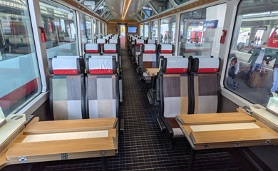 Glacier Express 2nd class seats