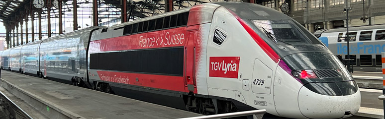 TGV-Lyria train from Paris to Switzerland, at Paris Gare de Lyon