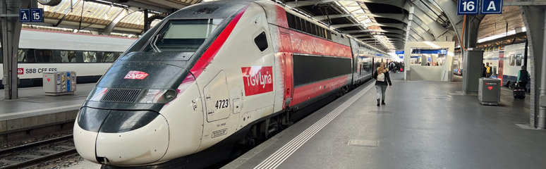 TGV-Lyria from Zurich to Paris, at Zurich HB