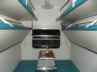 6-berth 2nd class sleeper on Tazara