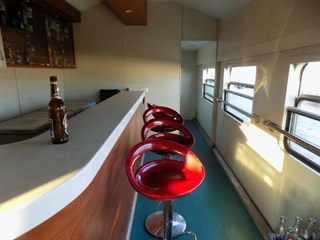 Bar-restaurant car on Tazara train