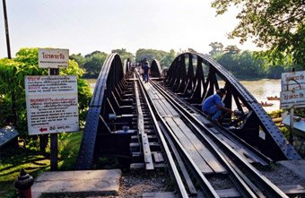 You can walk across the Bridge on the River Kwai - but look out for trains..!