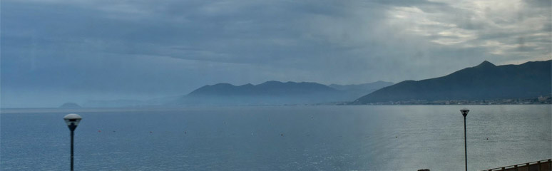 Coastal scenery from the Thello train from Nice to Italy