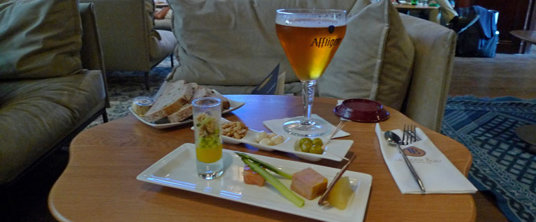 Tapas and an Affligem beer at the Big Ben Bar