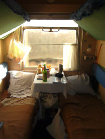 4-berth sleeper on train 4 from Moscow to Beijing