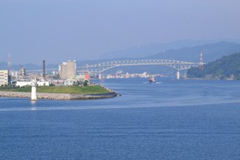 Entering Sakaiminato harbour