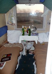 4-berth sleeper on train 4 from Moscow to Beijing