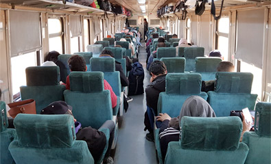 1st class seats on Tunisian train