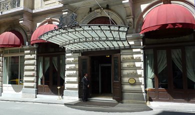 Pera Palas hotel main entrance