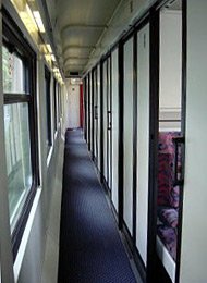 TVS2000 Sleeping-car corridor, Ankara-Kars, Izmir-Ankara night trains