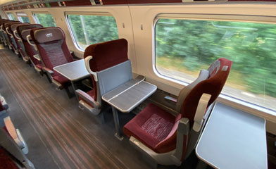 First class table for two on an LNER Azuma