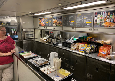 The cafe counter