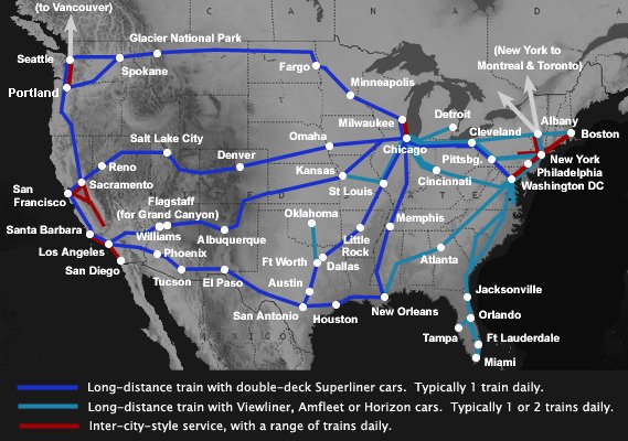 how to travel usa by train