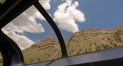 Those roof windows in the lounge car help you see more of the scenery!