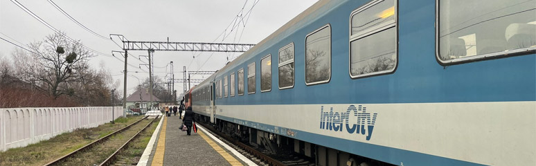 The Budapest to Mukachevo train