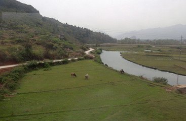 More scenery seen from the train from Beijing to Hanoi