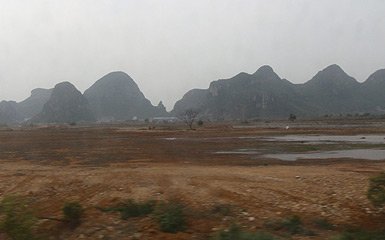 Scenery from the train from Beijing to Hanoi