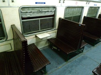 Ordinary hard seats on train LC3 from Hanoi to Lao Cai