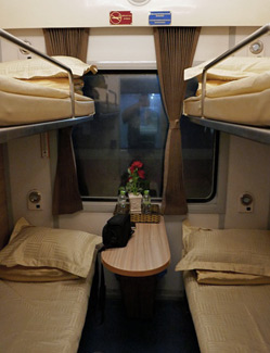 Soft sleeper on train SE1