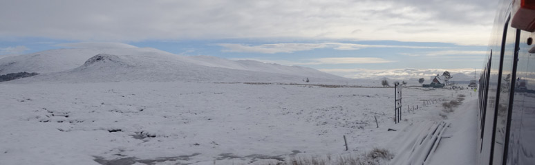 A wide shot leaving Corrour