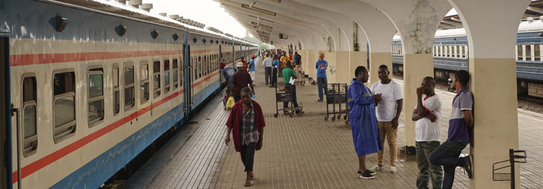 The Mukuba train at Dar es Salaam railway station