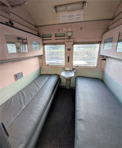 First class sleeper on Bulawayo to Victoria Falls train