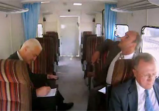 On BBC Top Gear, on the 'train'