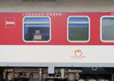 Sleeping-car on the train from Bratislava & Vienna to Split