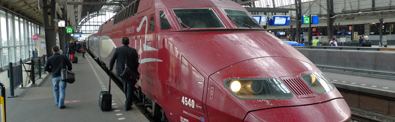 A Thalys train from Amsterdam to Brussels