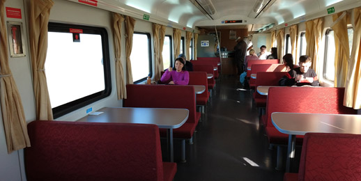 Catering car on the Buenos Aires -Tucuman train