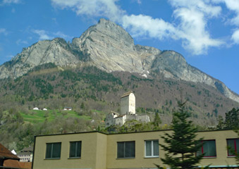 Train into Austria: Mountain scenery