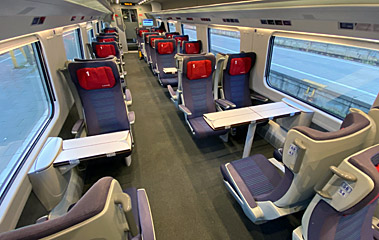 1st class on a Switzerland to Milan Astoro train