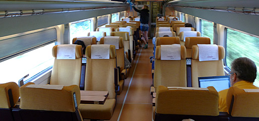 2nd class seats on an AVE S100 train