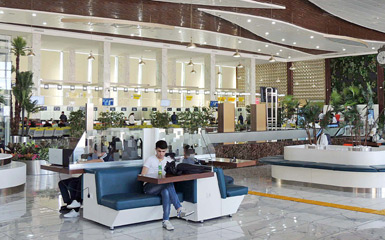 Inside Baku railway station