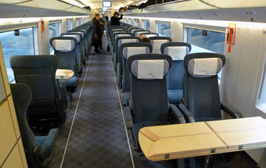 Preferente class on a Spanish S103 AVE train