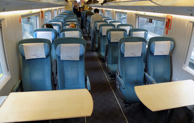 Turista class on a Spanish S103 AVE train