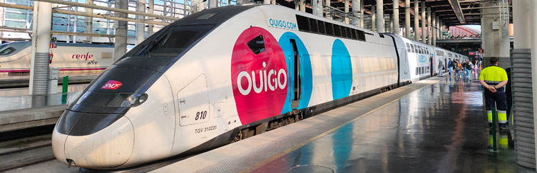 Ouigo train from Madrid to Barcelona