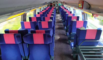 XL seats on Ouigo train from Madrid to Barcelona