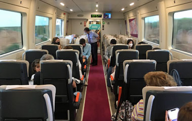 One-class seats on a Barcelona to Madrid Avlo train