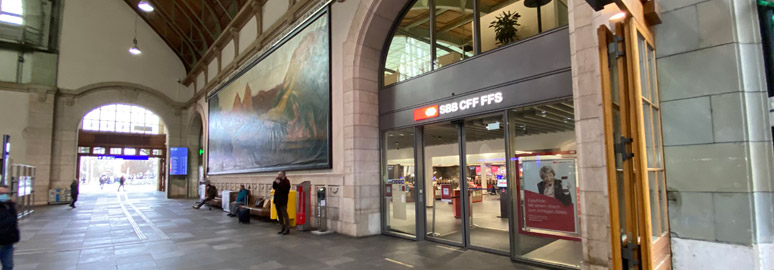 Basel SBB, entrance to new SBB ticket office