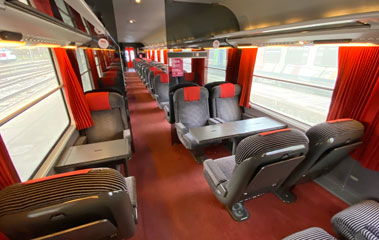1st class on a Basel to Strasbourg TER train