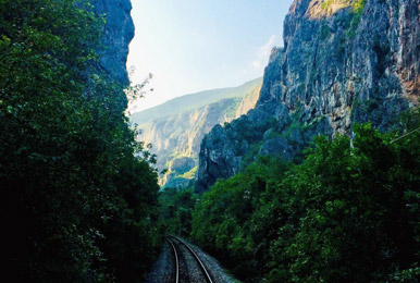 Scenery from the Belgrade to Sofia train